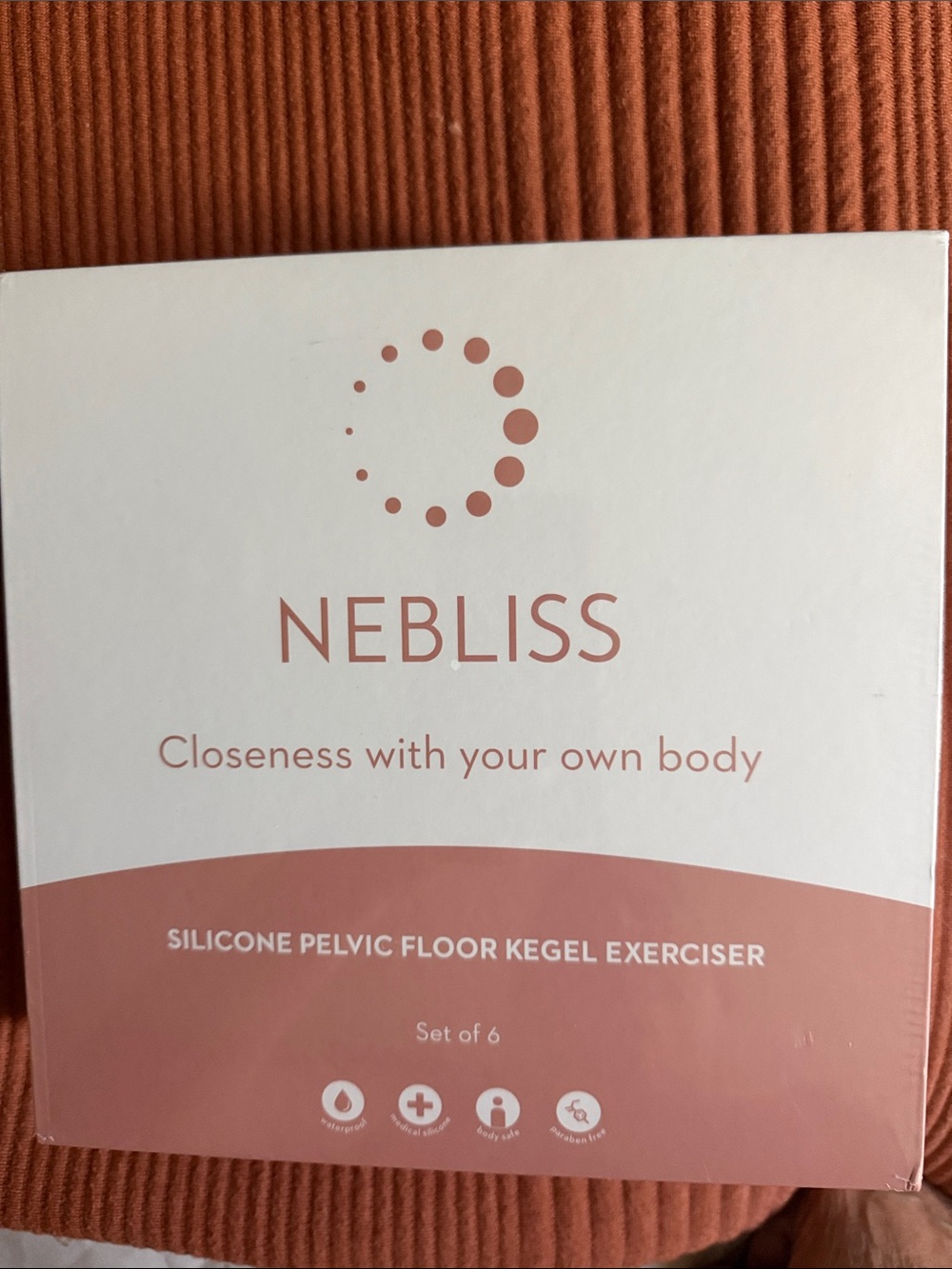 NEBLISS Silicone Pelvic Floor Kegel Exerciser - Dusty Rose